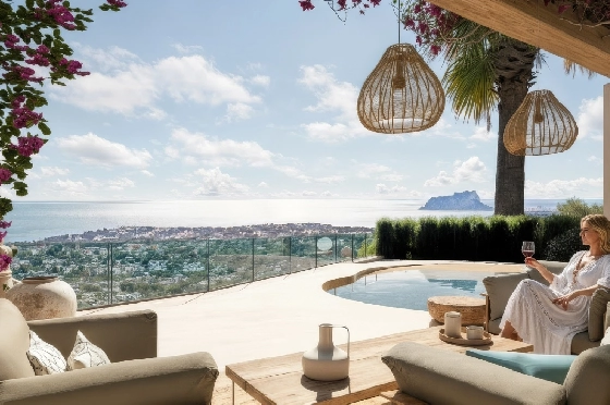 Villa in Moraira zu verkaufen, Espace de vie 185 m², Baujahr 2026, Klimaanlage, Terrain 778 m², 4 Chambres &agrave; coucher, 4 Badezimmer, Pool, ref.: AM-12682DA-3