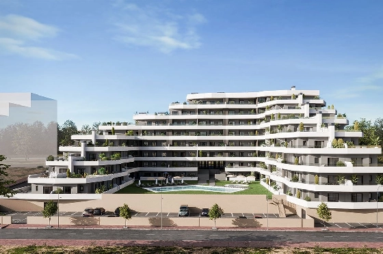 Apartment in San Miguel de Salinas zu verkaufen, Espace de vie 104 m², Zustand Erstbezug, 3 Chambres &agrave; coucher, 2 Badezimmer, Pool, ref.: HA-SMN-225-A02-1