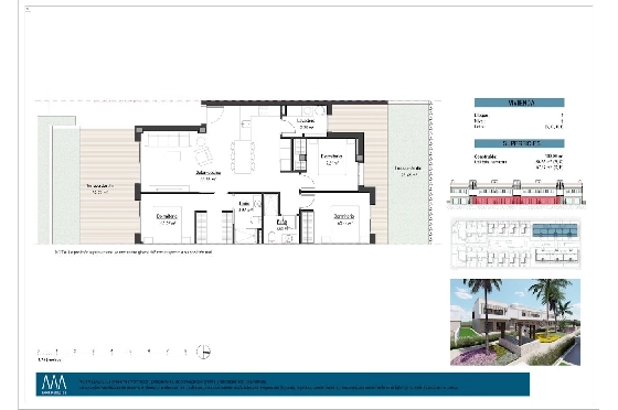 Erdgeschoss Apartment in Los Alcazares zu verkaufen, Espace de vie 101 m², Zustand Erstbezug, 3 Chambres &agrave; coucher, 2 Badezimmer, Pool, ref.: HA-LAN-451-A01-11