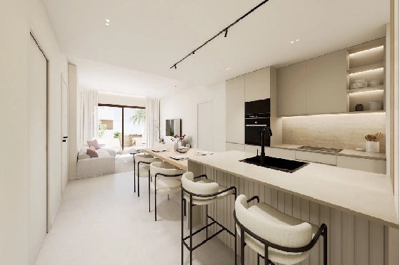 Penthouse Apartment in Los Alcazares zu verkaufen, Espace de vie 145 m², Zustand Erstbezug, 3 Chambres &agrave; coucher, 2 Badezimmer, Pool, ref.: HA-LAN-451-A02-3