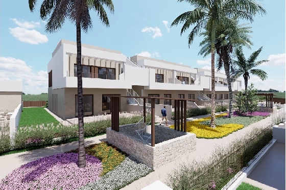 Villa in Los Alcazares zu verkaufen, Espace de vie 129 m², Zustand Erstbezug, Terrain 202 m², 3 Chambres &agrave; coucher, 2 Badezimmer, Pool, ref.: HA-LAN-451-E01-10
