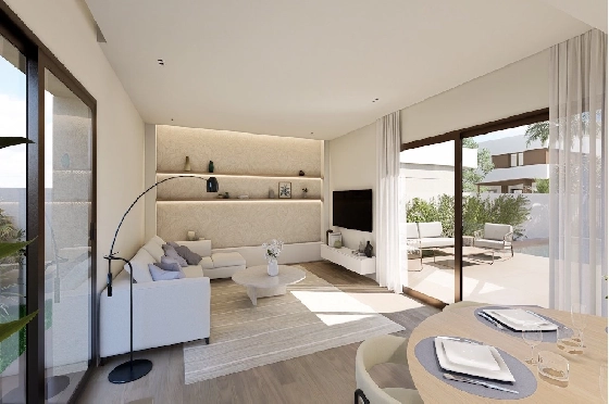 Villa in Los Alcazares zu verkaufen, Espace de vie 129 m², Zustand Erstbezug, Terrain 202 m², 3 Chambres &agrave; coucher, 2 Badezimmer, Pool, ref.: HA-LAN-451-E01-3