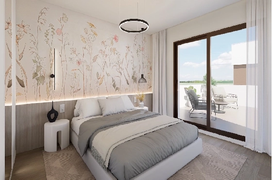 Villa in Los Alcazares zu verkaufen, Espace de vie 129 m², Zustand Erstbezug, Terrain 202 m², 3 Chambres &agrave; coucher, 2 Badezimmer, Pool, ref.: HA-LAN-451-E01-7