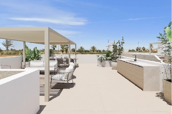 Villa in Los Alcazares zu verkaufen, Espace de vie 197 m², Zustand Erstbezug, Terrain 356 m², 3 Chambres &agrave; coucher, 3 Badezimmer, Pool, ref.: HA-LAN-451-E03-14
