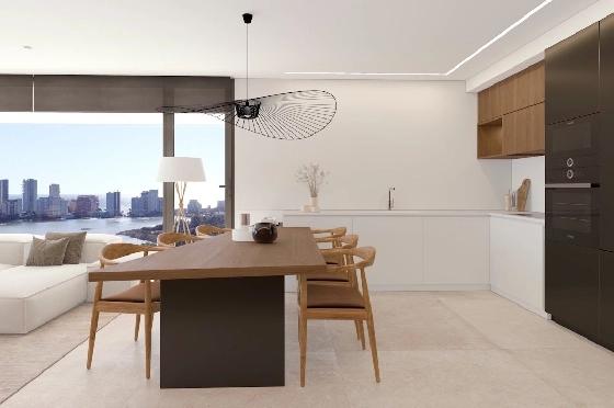 Etagen Apartment in Calpe zu verkaufen, Espace de vie 133 m², Zustand Erstbezug, + fussboden, Klimaanlage, 3 Chambres &agrave; coucher, 2 Badezimmer, Pool, ref.: HA-CAN-160-A02-12