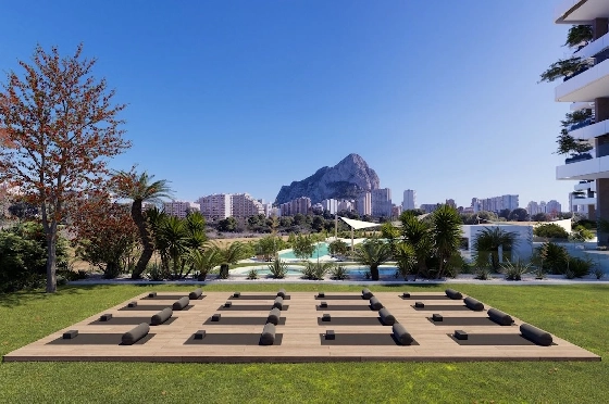 Etagen Apartment in Calpe zu verkaufen, Espace de vie 133 m², Zustand Erstbezug, + fussboden, Klimaanlage, 3 Chambres &agrave; coucher, 2 Badezimmer, Pool, ref.: HA-CAN-160-A02-7