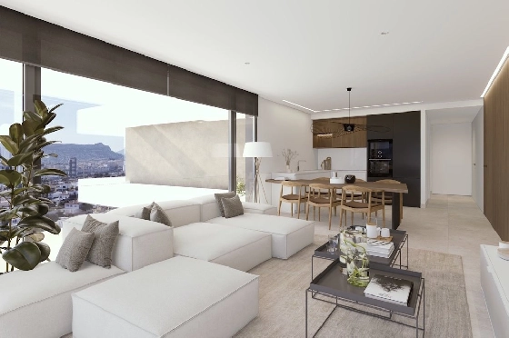 Etagen Apartment in Calpe zu verkaufen, Espace de vie 116 m², Zustand Erstbezug, + fussboden, Klimaanlage, 2 Chambres &agrave; coucher, 2 Badezimmer, Pool, ref.: HA-CAN-160-A01-13