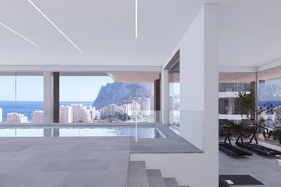 Etagen Apartment in Calpe zu verkaufen, Espace de vie 116 m², Zustand Erstbezug, + fussboden, Klimaanlage, 2 Chambres &agrave; coucher, 2 Badezimmer, Pool, ref.: HA-CAN-160-A01-9