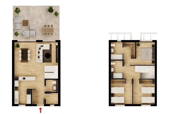 Apartment in Monforte Del Cid(Alenda Golf) zu verkaufen, Espace de vie 81 m², Terrain 162 m², 2 Chambres &agrave; coucher, 2 Badezimmer, Pool, ref.: TW-ALLURE-2-19