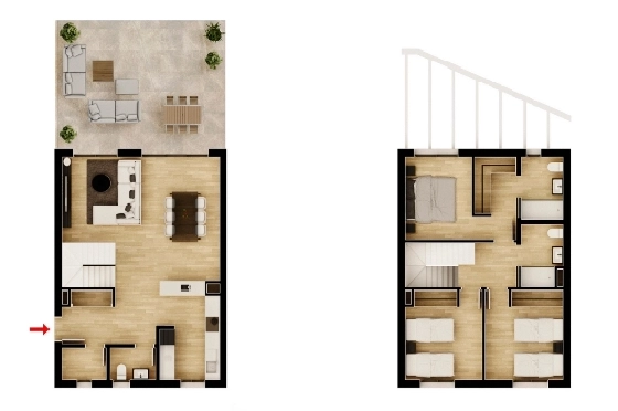 Apartment in Monforte Del Cid(Alenda Golf) zu verkaufen, Espace de vie 81 m², Terrain 162 m², 2 Chambres &agrave; coucher, 2 Badezimmer, Pool, ref.: TW-ALLURE-2-20