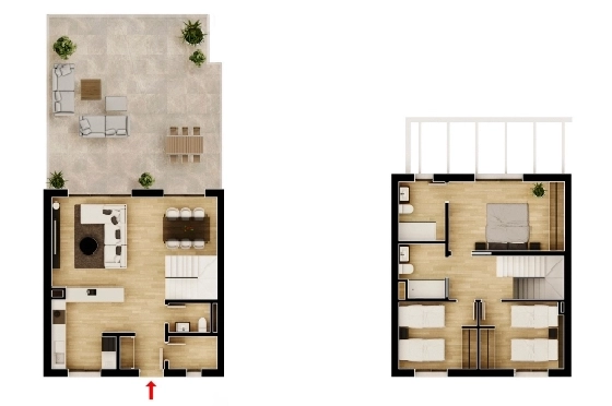 Apartment in Monforte Del Cid(Alenda Golf) zu verkaufen, Espace de vie 81 m², Terrain 162 m², 2 Chambres &agrave; coucher, 2 Badezimmer, Pool, ref.: TW-ALLURE-2-21