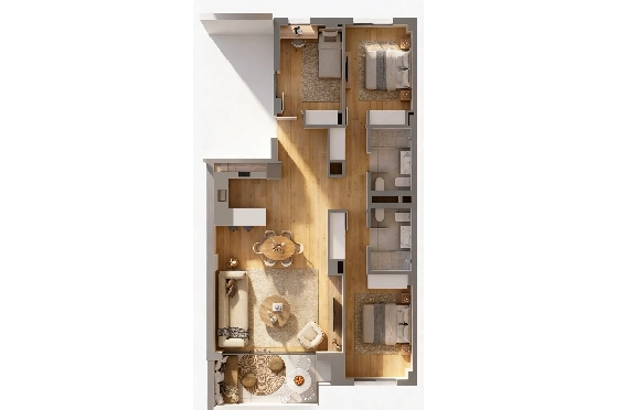 Apartment in Palma De Mallorca zu verkaufen, Espace de vie 105 m², Terrain 114 m², 3 Chambres &agrave; coucher, 2 Badezimmer, ref.: TW-COR-39,-PALMA-23