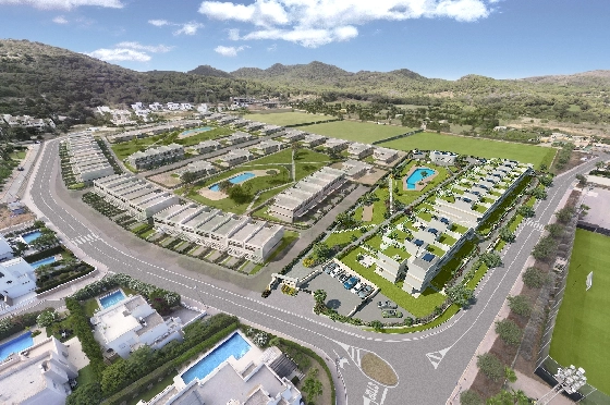 Apartment in Cartagena(La Manga, Murcia, Costa Blanca) zu verkaufen, Espace de vie 102 m², Terrain 227 m², 3 Chambres &agrave; coucher, 2 Badezimmer, Pool, ref.: TW-SIENA,-LA-MANGA-21