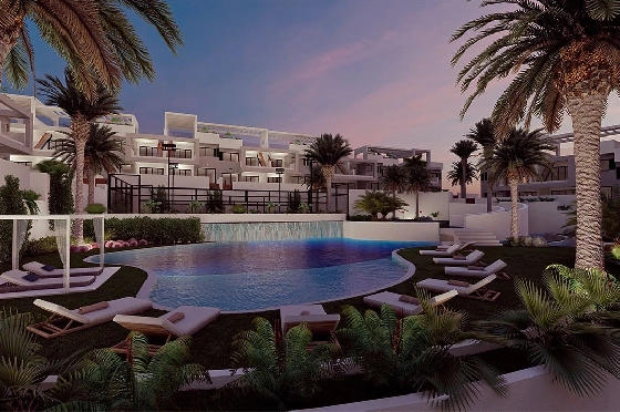 Erdgeschoss Apartment in Torrevieja zu verkaufen, Espace de vie 131 m², Zustand Erstbezug, 2 Chambres &agrave; coucher, 2 Badezimmer, Pool, ref.: HA-TON-221-A01-13