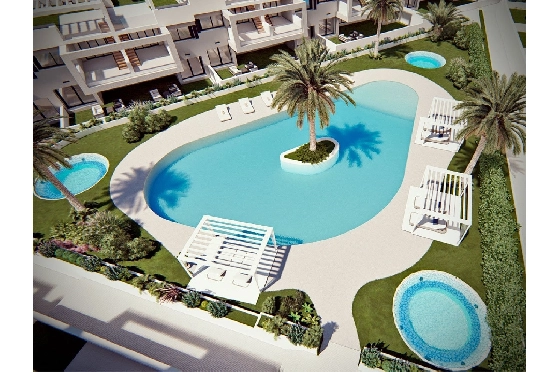 Erdgeschoss Apartment in Torrevieja zu verkaufen, Espace de vie 131 m², Zustand Erstbezug, 2 Chambres &agrave; coucher, 2 Badezimmer, Pool, ref.: HA-TON-221-A01-6