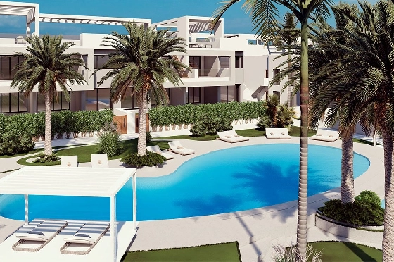 Erdgeschoss Apartment in Torrevieja zu verkaufen, Espace de vie 131 m², Zustand Erstbezug, 2 Chambres &agrave; coucher, 2 Badezimmer, Pool, ref.: HA-TON-221-A01-8