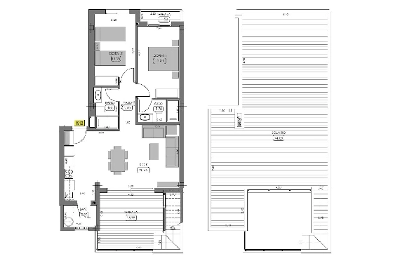 Penthouse Apartment in Algorfa zu verkaufen, Espace de vie 156 m², Zustand Erstbezug, Klimaanlage, 2 Chambres &agrave; coucher, 2 Badezimmer, Pool, ref.: HA-ARN-116-A03-8