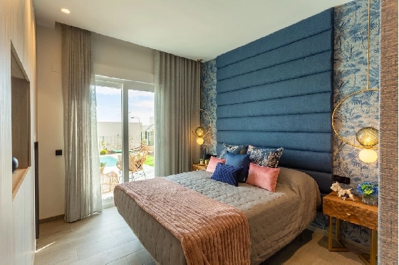 Doppelhaushälfte in Algorfa zu verkaufen, Espace de vie 200 m², Zustand Erstbezug, Klimaanlage, Terrain 450 m², 3 Chambres &agrave; coucher, 2 Badezimmer, Pool, ref.: HA-ARN-115-D01-12