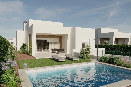 Villa in Algorfa zu verkaufen, Espace de vie 345 m², Zustand Erstbezug, Klimaanlage, Terrain 458 m², 3 Chambres &agrave; coucher, 2 Badezimmer, Pool, ref.: HA-ARN-116-E02-1