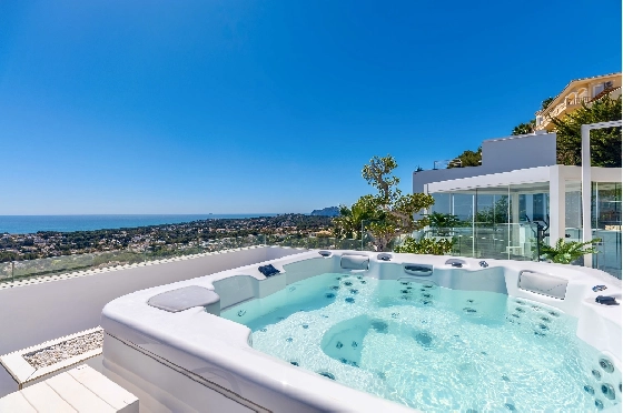 Villa in Moraira zu verkaufen, Espace de vie 370 m², Baujahr 2022, Klimaanlage, Terrain 813 m², 4 Chambres &agrave; coucher, 4 Badezimmer, Pool, ref.: AM-12683DR-15