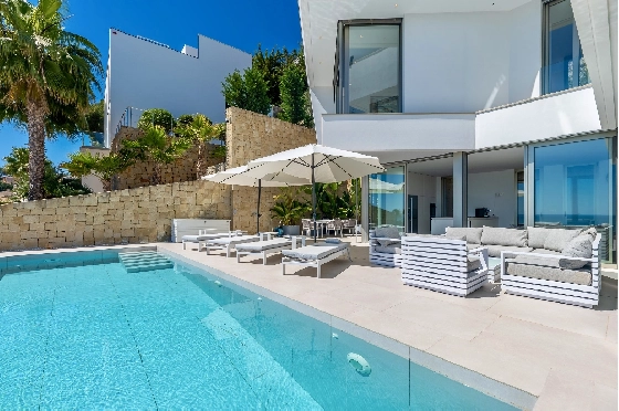 Villa in Moraira zu verkaufen, Espace de vie 370 m², Baujahr 2022, Klimaanlage, Terrain 813 m², 4 Chambres &agrave; coucher, 4 Badezimmer, Pool, ref.: AM-12683DR-38