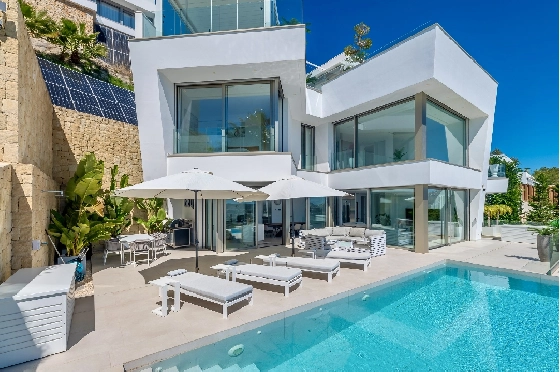 Villa in Moraira zu verkaufen, Espace de vie 370 m², Baujahr 2022, Klimaanlage, Terrain 813 m², 4 Chambres &agrave; coucher, 4 Badezimmer, Pool, ref.: AM-12683DR-40