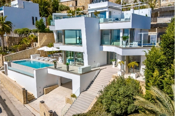 Villa in Moraira zu verkaufen, Espace de vie 370 m², Baujahr 2022, Klimaanlage, Terrain 813 m², 4 Chambres &agrave; coucher, 4 Badezimmer, Pool, ref.: AM-12683DR-41