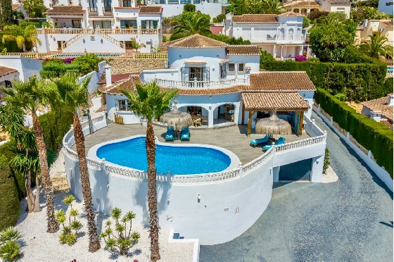 Villa in Moraira zu verkaufen, Espace de vie 290 m², Baujahr 2003, + Ofen, Klimaanlage, Terrain 847 m², 3 Chambres &agrave; coucher, 3 Badezimmer, Pool, ref.: AM-12692DR-3