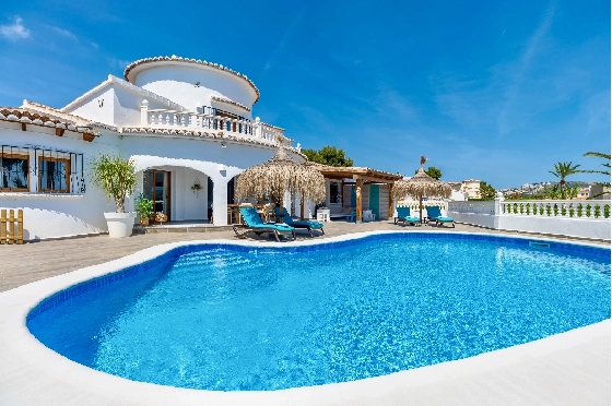 Villa in Moraira zu verkaufen, Espace de vie 290 m², Baujahr 2003, + Ofen, Klimaanlage, Terrain 847 m², 3 Chambres &agrave; coucher, 3 Badezimmer, Pool, ref.: AM-12692DR-6