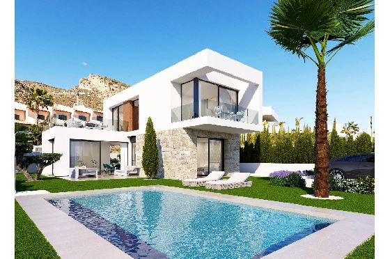 Villa in Finestrat zu verkaufen, Espace de vie 157 m², Terrain 517 m², 3 Chambres &agrave; coucher, 3 Badezimmer, Pool, ref.: CPS-ESPH995-1