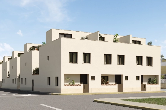 Reihenhaus-Mitte in Els Poblets zu verkaufen, Espace de vie 93 m², Terrain 51 m², 3 Chambres &agrave; coucher, 2 Badezimmer, ref.: IV-SV12-2