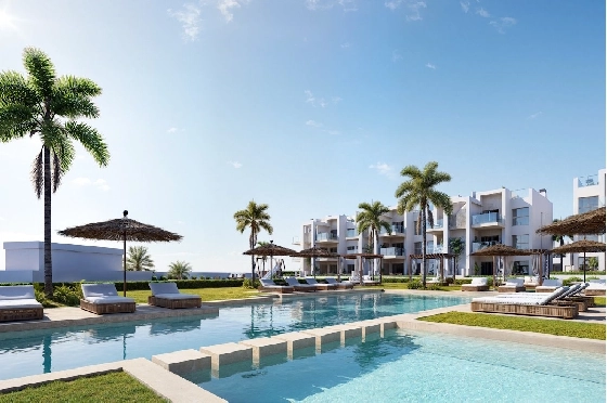Etagen Apartment in Los Alcazares zu verkaufen, Espace de vie 100 m², Zustand Erstbezug, Klimaanlage, 3 Chambres &agrave; coucher, 2 Badezimmer, Pool, ref.: HA-LAN-480-A03-4