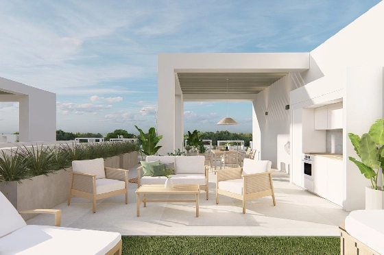 Penthouse Apartment in Los Alcazares zu verkaufen, Espace de vie 150 m², Zustand Erstbezug, Klimaanlage, 2 Chambres &agrave; coucher, 2 Badezimmer, Pool, ref.: HA-LAN-480-A02-23