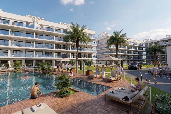 Penthouse Apartment in Guardamar del Segura zu verkaufen, Espace de vie 182 m², Zustand Erstbezug, 3 Chambres &agrave; coucher, 2 Badezimmer, Pool, ref.: HA-GUN-439-A04-1
