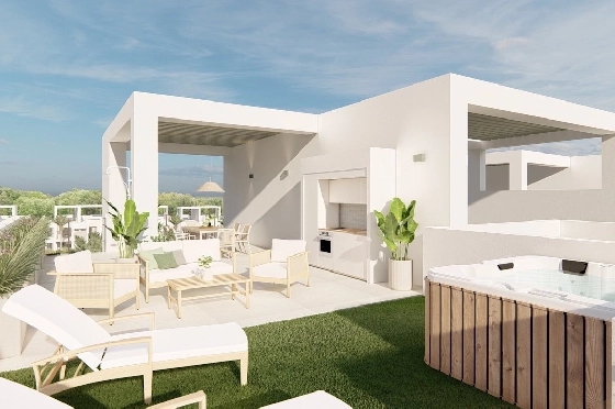 Penthouse Apartment in Los Alcazares zu verkaufen, Espace de vie 177 m², Zustand Erstbezug, Klimaanlage, 3 Chambres &agrave; coucher, 2 Badezimmer, Pool, ref.: HA-LAN-480-A04-23