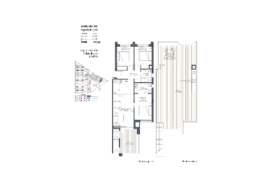 Penthouse Apartment in Los Alcazares zu verkaufen, Espace de vie 177 m², Zustand Erstbezug, Klimaanlage, 3 Chambres &agrave; coucher, 2 Badezimmer, Pool, ref.: HA-LAN-480-A04-30
