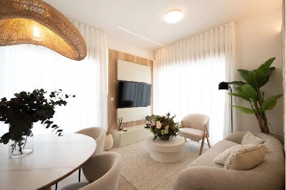 Eck-Reihenhaus in Los Alcazares zu verkaufen, Espace de vie 146 m², Zustand Erstbezug, Klimaanlage, Terrain 177 m², 3 Chambres &agrave; coucher, 2 Badezimmer, Pool, ref.: HA-LAN-480-Q01-10