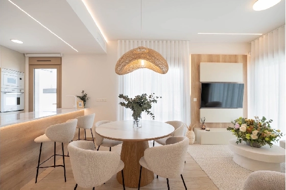 Eck-Reihenhaus in Los Alcazares zu verkaufen, Espace de vie 146 m², Zustand Erstbezug, Klimaanlage, Terrain 177 m², 3 Chambres &agrave; coucher, 2 Badezimmer, Pool, ref.: HA-LAN-480-Q01-11