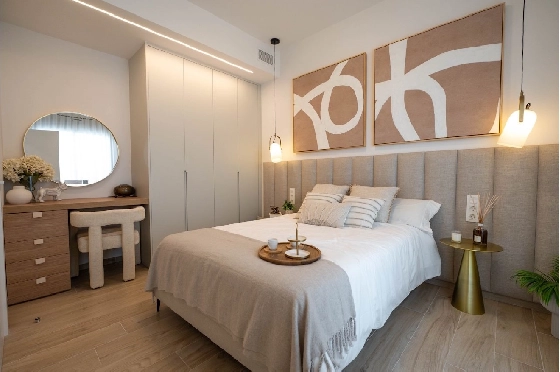 Eck-Reihenhaus in Los Alcazares zu verkaufen, Espace de vie 146 m², Zustand Erstbezug, Klimaanlage, Terrain 177 m², 3 Chambres &agrave; coucher, 2 Badezimmer, Pool, ref.: HA-LAN-480-Q01-18