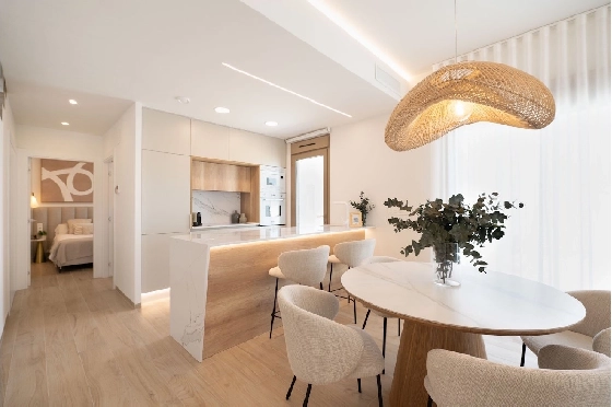 Eck-Reihenhaus in Los Alcazares zu verkaufen, Espace de vie 146 m², Zustand Erstbezug, Klimaanlage, Terrain 177 m², 3 Chambres &agrave; coucher, 2 Badezimmer, Pool, ref.: HA-LAN-480-Q01-2