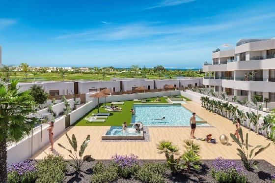 Penthouse Apartment in Los Alcazares zu verkaufen, Espace de vie 188 m², Zustand Erstbezug, 3 Chambres &agrave; coucher, 2 Badezimmer, Pool, ref.: HA-LAN-492-A02-2