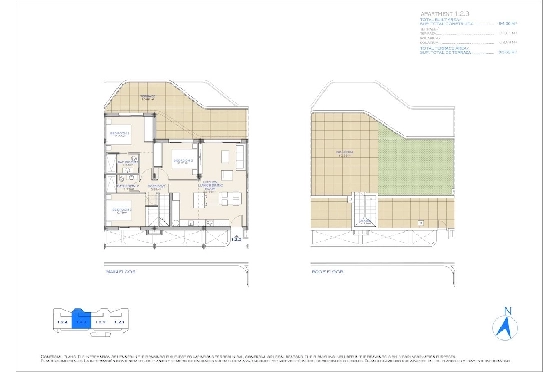 Penthouse Apartment in Los Alcazares zu verkaufen, Espace de vie 188 m², Zustand Erstbezug, 3 Chambres &agrave; coucher, 2 Badezimmer, Pool, ref.: HA-LAN-492-A02-20