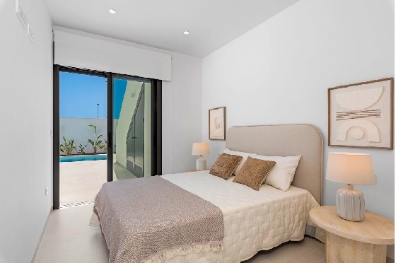 Villa in Los Alcazares zu verkaufen, Espace de vie 198 m², Zustand Erstbezug, Klimaanlage, Terrain 235 m², 3 Chambres &agrave; coucher, 2 Badezimmer, Pool, ref.: HA-LAN-501-E01-19