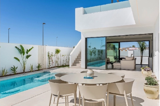 Villa in Los Alcazares zu verkaufen, Espace de vie 198 m², Zustand Erstbezug, Klimaanlage, Terrain 235 m², 3 Chambres &agrave; coucher, 2 Badezimmer, Pool, ref.: HA-LAN-501-E01-29