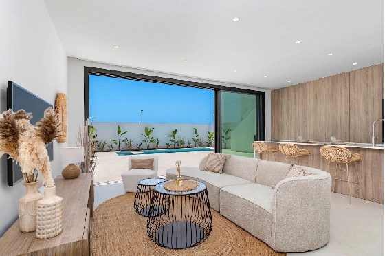 Villa in Los Alcazares zu verkaufen, Espace de vie 198 m², Zustand Erstbezug, Klimaanlage, Terrain 235 m², 3 Chambres &agrave; coucher, 2 Badezimmer, Pool, ref.: HA-LAN-501-E01-6
