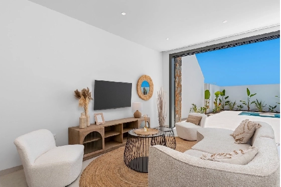 Villa in Los Alcazares zu verkaufen, Espace de vie 198 m², Zustand Erstbezug, Klimaanlage, Terrain 235 m², 3 Chambres &agrave; coucher, 2 Badezimmer, Pool, ref.: HA-LAN-501-E01-7