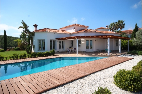 Sommerhaus in Oliva(San Pere) zur Ferienvermietung, Espace de vie 170 m², Baujahr 2005, Zustand neuwertig, + Fussbodenheizung, Klimaanlage, Terrain 900 m², 3 Chambres &agrave; coucher, 2 Badezimmer, Pool, ref.: V-1415-1