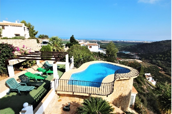 Villa in Pego-Monte Pego zur Ferienvermietung, Espace de vie 90 m², Baujahr 1990, Terrain 820 m², 2 Chambres &agrave; coucher, 1 Badezimmer, Pool, ref.: S-2211-2