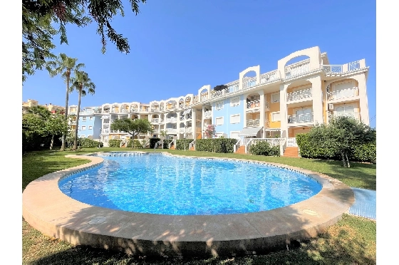 Apartment in Denia(Las Marinas) zur Ferienvermietung, Espace de vie 90 m², Baujahr 2003, Zustand gepflegt, + Zentralheizung, Klimaanlage, 1 Chambres &agrave; coucher, 1 Badezimmer, Pool, ref.: T-0318-1